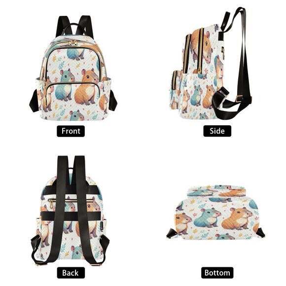 9187 Cute Capybar Small Backpack Purse Travel Bag Lightweight Shoulder Bag main image 6
